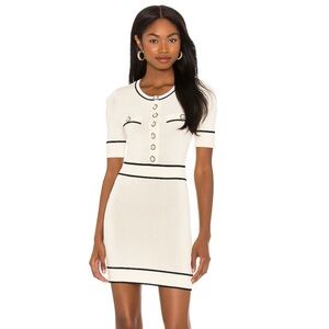 Pearl Mini Dress in Ivory & Black by Lovers and Friends sold by Revolve